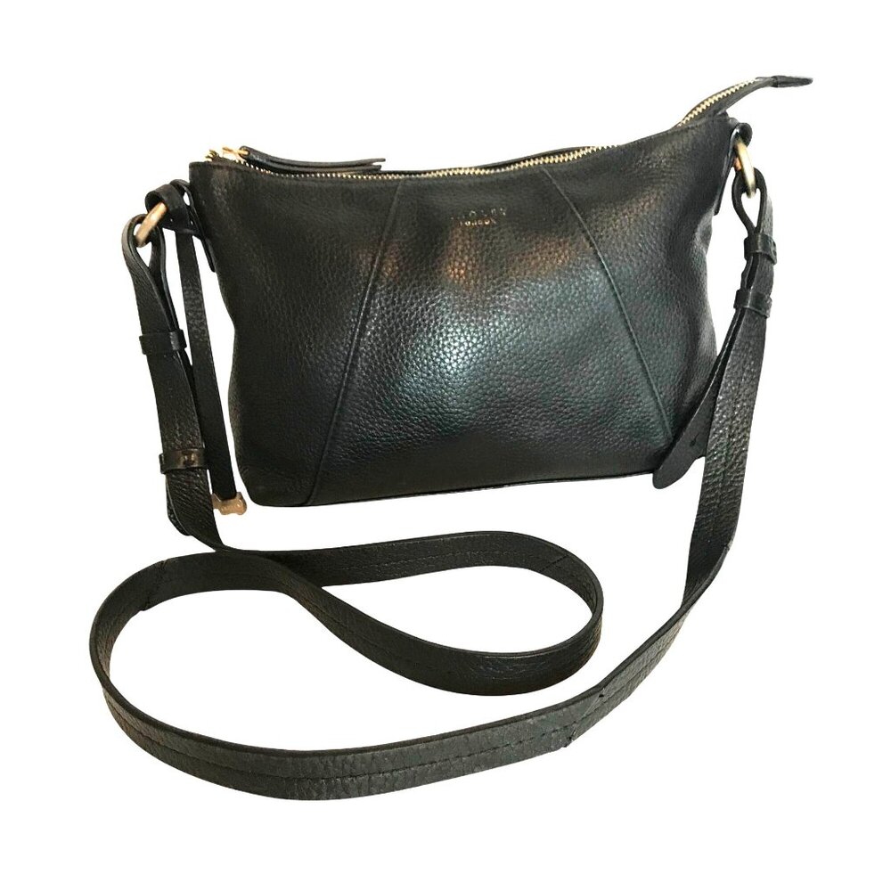 Radley London Black Leather Crossbody Bag With Adjustable Strap